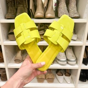 BAMBOO | Chartreuse Slides